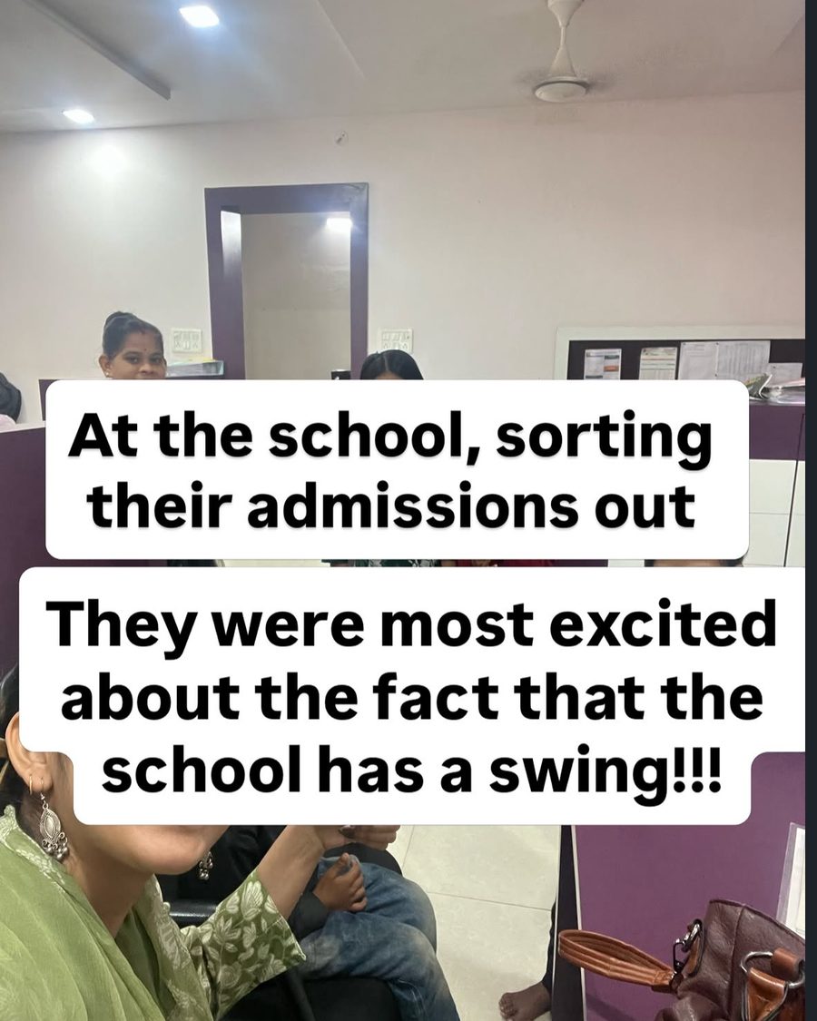 At the school, sorting admissions